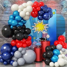 128 Pcs Red White and Blue