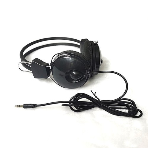 Black wired headphones headset - wired,