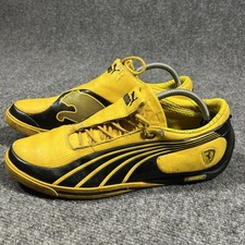 PUMA Ferrari Motorsport Driving Shoes Yellow Mens Size 10.5