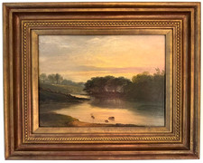 Antique oil painting on copper