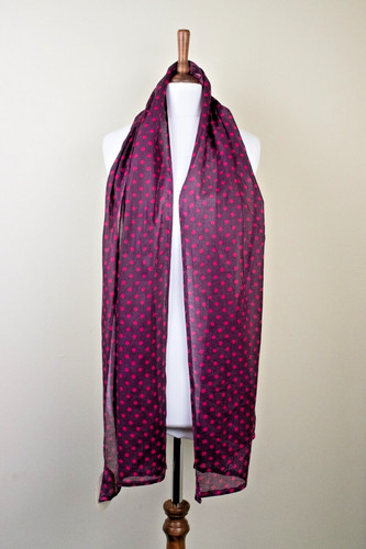 Plum polka dot - polka, scarf