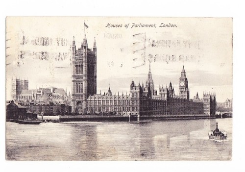 1918 antique postcard houses - 1918,