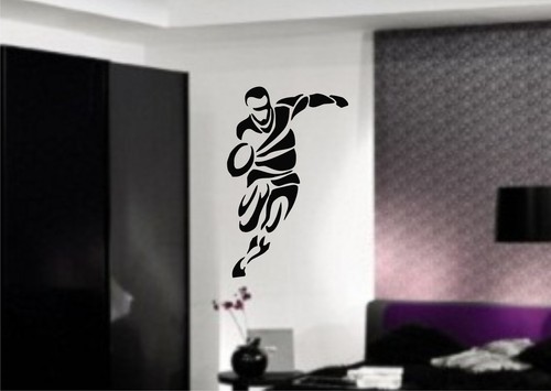Rugby player wall - rugby, art