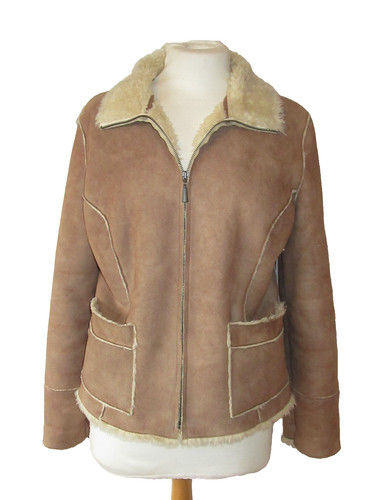 Faux sheepskin jacket size - faux,