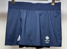 Womens Adidas Team GB Navy Training Skort Shorts Size UK 14