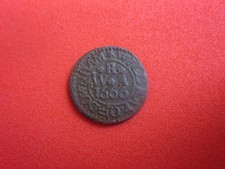 Will Ray "mercer" of Downham Market in Norfolk 1666 farthing token dark tone.