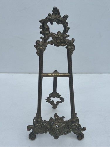 Vintage ornate brass display - brass,