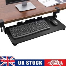 Keyboard Tray Under Desk with Sturdy Clamp for Office Home Sliding Platform UK