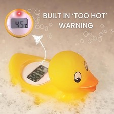 TensCare Digi Duckling Digital Bath Thermometer Baby Water LCD Toy Yellow