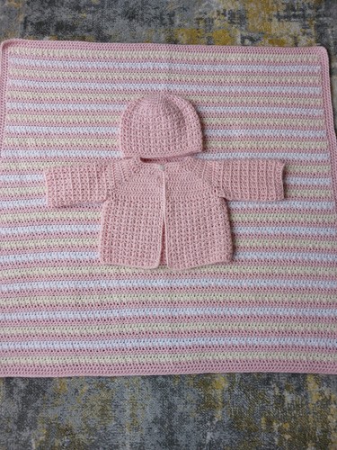 Hand crocheted baby blanket - hand,