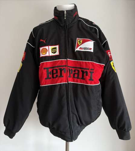 Ferrari black red puffer - red,