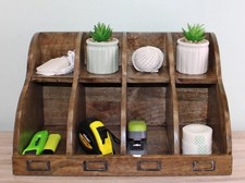 Mango Wood 8 Section Desktop