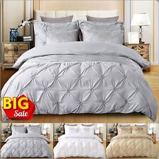 Luxury Reversible Duvet Set Quilt Cover Double King Size Bedding Set Pillowcase*
