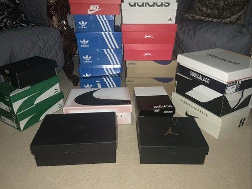 Various empty shoe boxes - various,