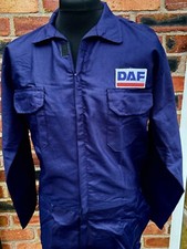 Retro DAF Badged Zip Front Navy Boiler Suit Polycotton Overalls XXL  49-52"