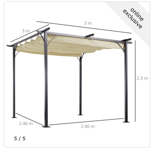 Outsunny cream metal - 3m,