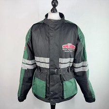 Armoured Textile Touring Motorcycle Jacket + Papa Johns Driver Embroidery size L
