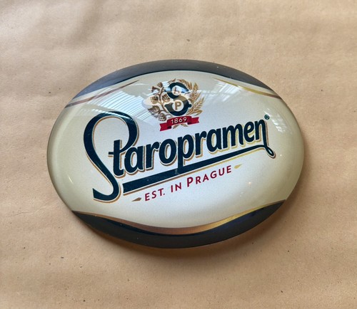 Staropramen lager beer - , oval