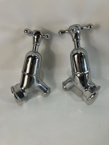Pair old vintage chrome - pair,