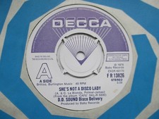 D.D. Sound "She's Not a Disco Lady" Decca DEMO UK 7" Single EX