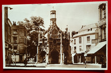 Vintage B&W RP Postcard - The Cross from East Street, Chichester - 1954 #25