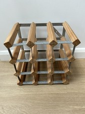 Wood and Metal 12 Bottle Wine Rack