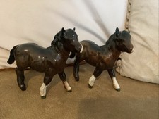 2x Beswick Shetland Foals. Brown Glossy.perfect
