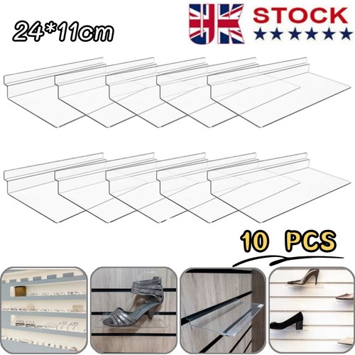 10pcs clear acrylic slatwall - acrylic,