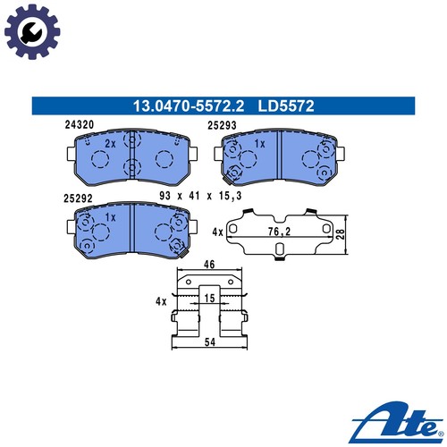 Brake pad set disc - brake,