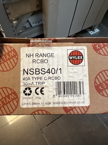 Wylex nsbs40 rcbo - nsbs40/1, c