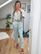 ZARA Linen Jumpsuit Overalls