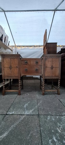 Antique oak sideboard carved - antique,