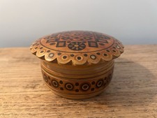 Vintage Wooden Inlaid Trinket