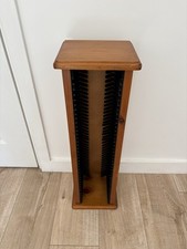 Vintage Retro Wooden CD Rack