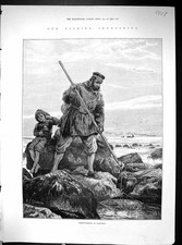 Old 1883 Prawn Fishing Hastings Sea Net Howard Chocolat Menier Eno'SVictorian