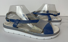 Clarks Womens  Blue  Flat