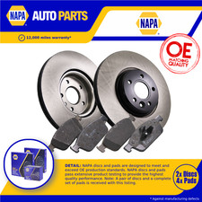 2x Vented Brake Discs and Pads