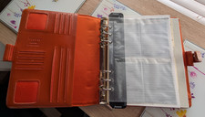 Filofax A5 Graphic Organiser Fabric & Leather with many inserts/extras RARE