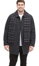 Dockers Men's Weston Wool Blend Coat Black Sz XL Tall * No Scarf