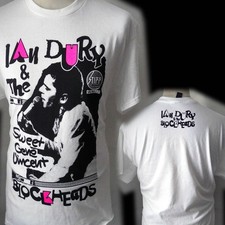 IAN DURY BLOCKHEADS 100% UNIQUE PUNK  T SHIRT LARGE  BAD CLOWN CLOTHING