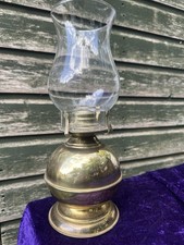 Vintage Lamplight Farms Brass Lamp Hurricane Chimney Wick Paraffin