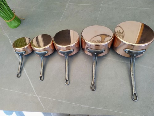 Vintage french copper saucepan - vintage,