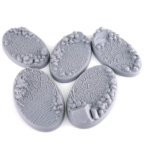 60x35mm skull bases - x5, =
