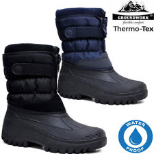 MENS SNOW BOOTS WATERPROOF MUCKER WELLINGTONS WINTER FUR HORSE YARD STABLE BOOTS