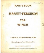 Massey Ferguson MF 704 Winch Parts Manual - MF704