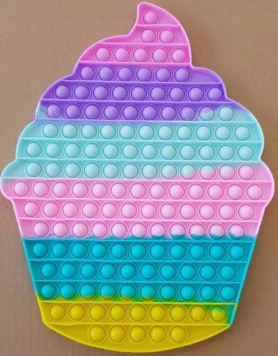 Jumbo cupcake push - cupcake, bubble