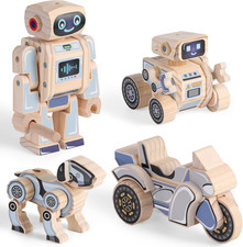 4-In-1 STEM Kits, Wooden Robot