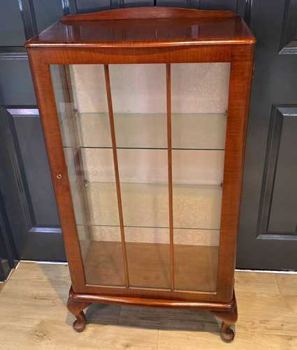 Wood glass display cabinet - wood,