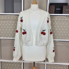 Womens Cherry Embroidered