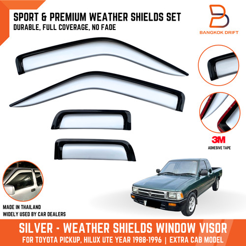 Silver visor rain guard - silver,